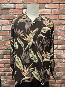TROPHY CLOTHING ȥե Duke Hawaiian L/S Shirt / TR24SS-405 BRN
