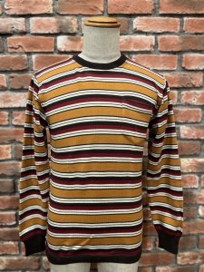 WEST RIDE CLASSIC RIB MULTI BORDER L/S SWEATER