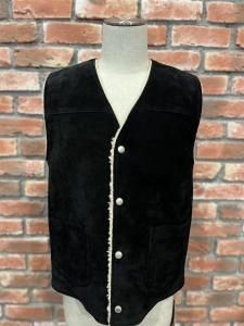 Y'2 LEATHER STEER ROUGHOUT WOOL BOA VEST