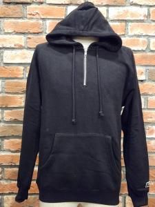 HEAVY PILE HALF ZIP SWEAT HOODIE