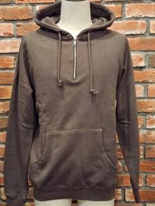 HEAVY PILE HALF ZIP SWEAT HOODIE