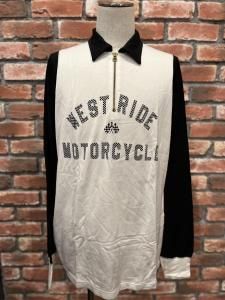 WEST RIDE Vintage Racing Rayon Half Zip Top