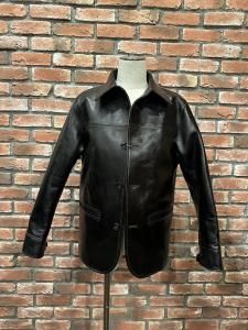 Y2 LEATHERANILINE STEER ROUNDED HEM CAR COAT LSC-76-C