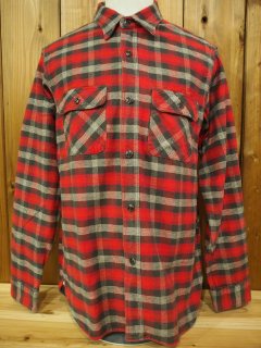 COTTON FLANNEL PLAID SHIRT, WITH MARBLE BUTTO