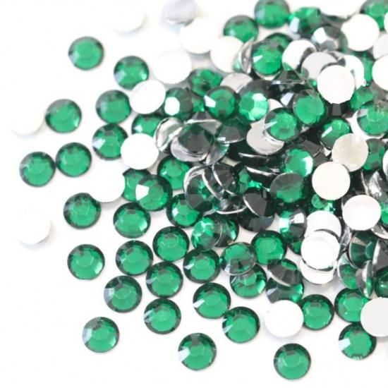 【1個】プラスチック・アクリルストーン【緑色】 アクリルラインストーン グリーン 高品質を激安97円で☆ライン