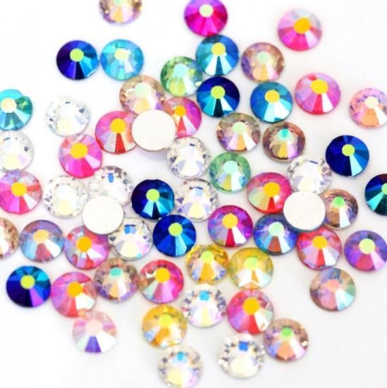 ガラス製ラインストーン ペリドットAB(ペリドットオーロラ)【237円