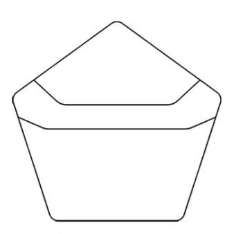 激安】缶バッジカバー五角形 60×58mm用 5枚入り☆ラインストーン77☆
