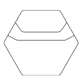 缶バッジカバー 六角形<br>60×58mmサイズ対応 5枚入り