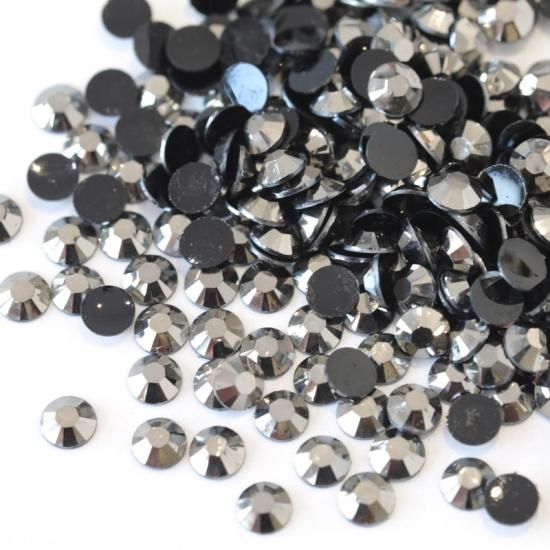 激安】アクリルラインストーン ダークシルバー☆97円☆