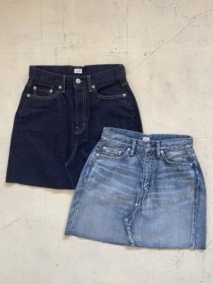 VINTAGE フレイドヘム デニムミニスカート - LUU