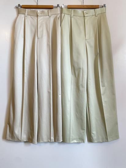 Stretch twill tuck pants