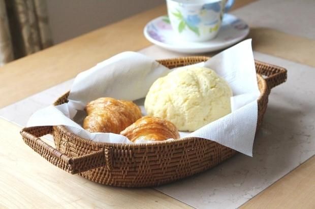 アタ製品手つきトレイ(模様入り)(M) - あたや【バリ島アタ雑貨