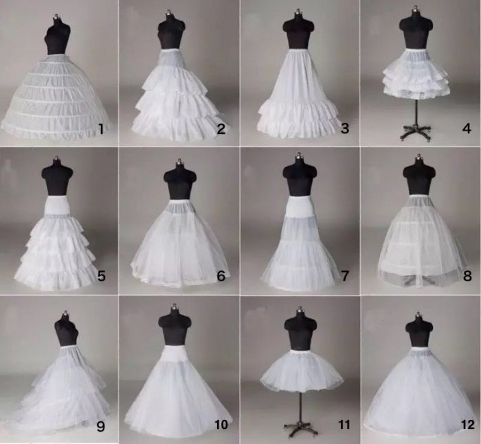 ドレス ワンピースに使えるパニエ 9種類 白と黒 マイデザイン お手軽なonlineオーダーメイド