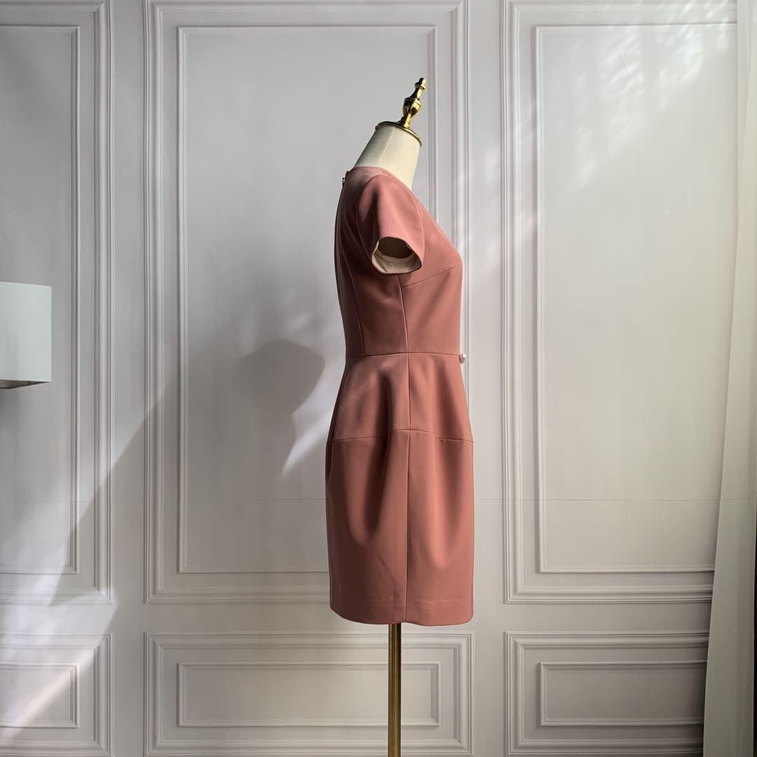 Zndr009 4 Yoko Chan風 コクーンワンピース パール付き M Y Design 格安洋服オーダーメイド