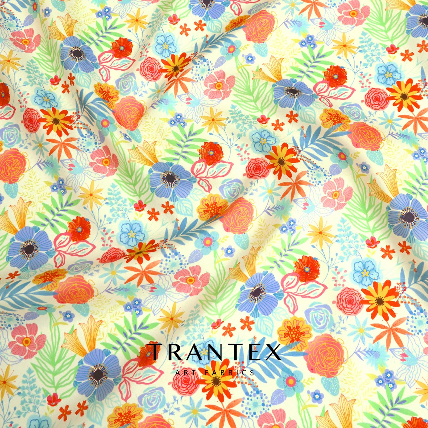 TRANTEX　100％長繊維コットン　花畑