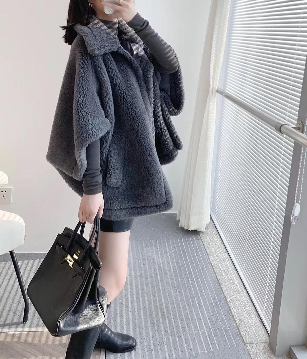 MAX MARA テディベア ケープ コート