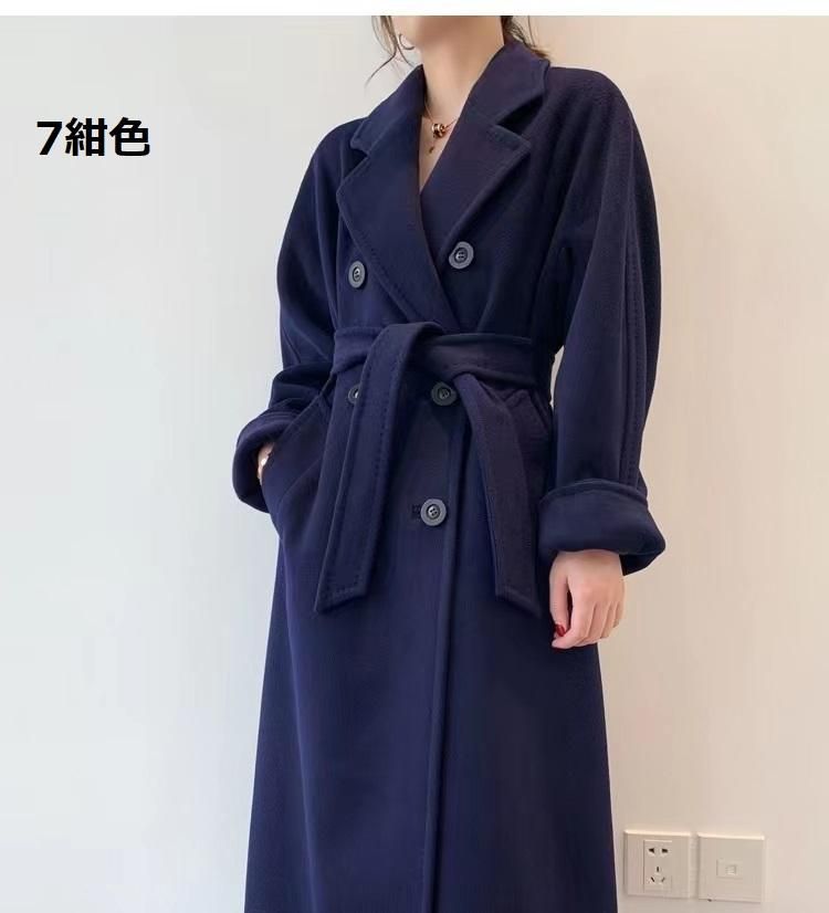 【MaxMara】ウールコート/ダブルボタン/チェック柄/40★マックスマーラ