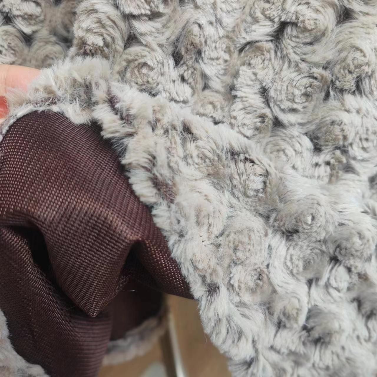 ZNSK014 モコモコ花模様エコファースカート - マイデザイン・お