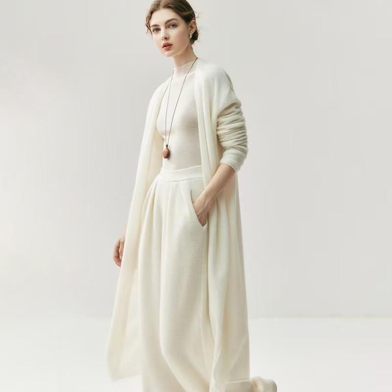 2025A/W100% cashmere long cardigan 4 colors