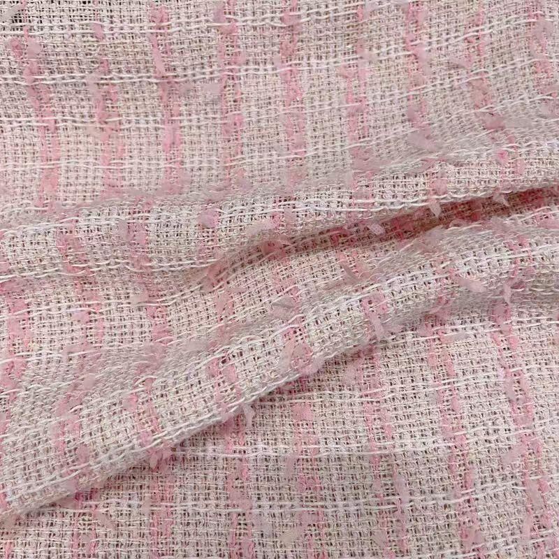 TW1365 Stripe pink tweed