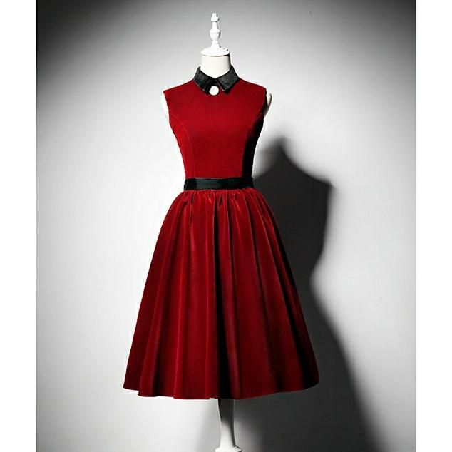 シャツ襟ノースリーブ ベルベットドレス M Y Design 格安洋服オーダーメイド シャツ襟ノースリーブ ベルベットドレス M Y Design 格安洋服オーダーメイド