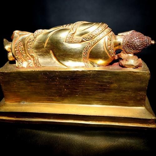 涅槃仏,ニルヴァン仏（メタルゴールド）nirvana buddha metalgold