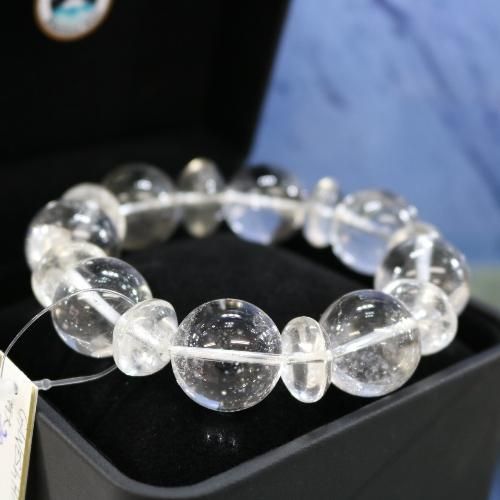 ヒマラヤ水晶ブレスレット20mm玉 腕サイズ17cm