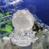 ガネーシュヒマラ天然石 水晶丸玉 サイズ：約60.7ｍｍ重量：313g