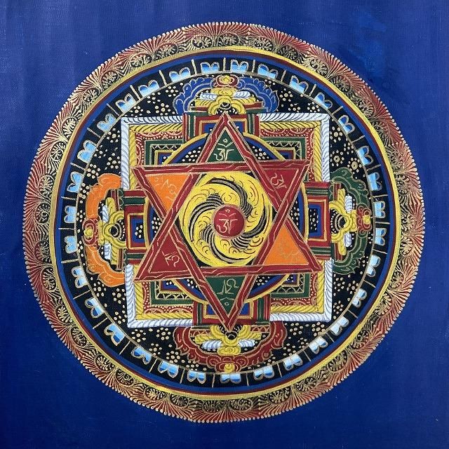 曼荼羅手描き　ネパール 大人気手描き タンカ マンダラ ネパール製