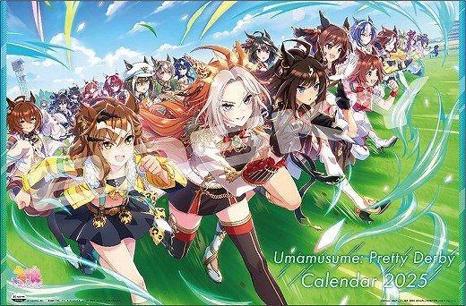 馬 フリージアン ウマ 2025年 壁掛け 月めくり カレンダー（ウマ