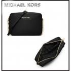 ޥ륳MICHAEL KORS  JET SET LARGE SAFFIANO LEATHER CROSSBODY32S4GTVC3LBLACK/GOLD