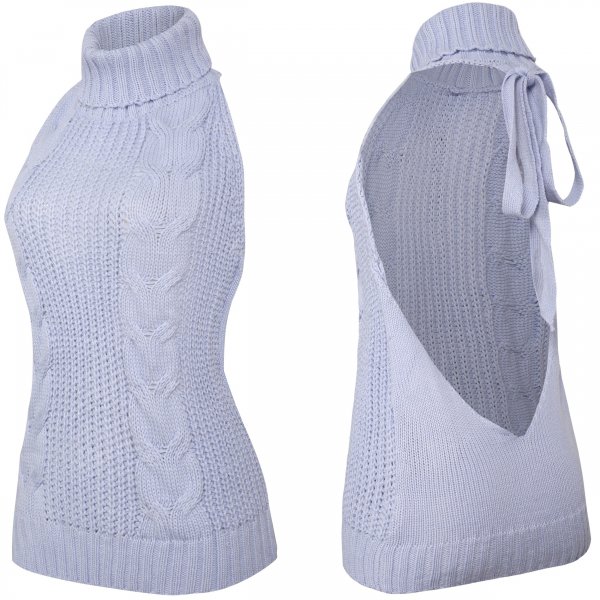童貞をころすセーター ニット 7色 6サイズ 大きいサイズ バックレス 背中開き 網タイツセット 