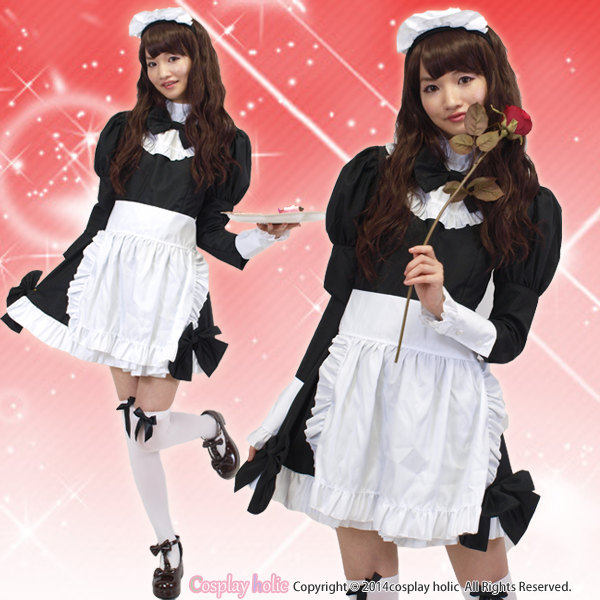 メイド服 長袖セレブの黒白 コスプレホリック