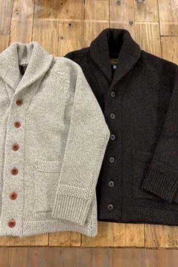 ORGUEIL オルゲイユ ウール ショールカラー ニットカーディガン 38 ORGUEIL オルゲイユ ウール ショールカラー ニットカーディガン 38