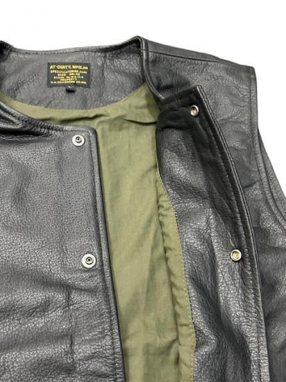 AT DIRTY(アットダーティー) -JERKIN LEATHER VEST-(ベスト
