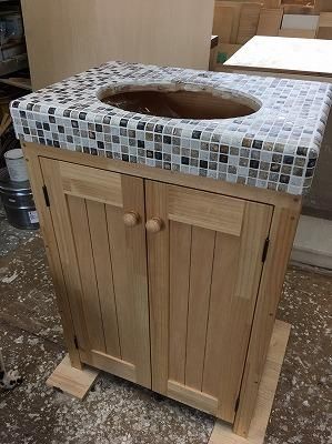 アデオナタイル2ドア洗面台(幅600/楕円シンク) - 水まわりの アデオナタイル2ドア洗面台(幅600/楕円シンク) - 水まわりの