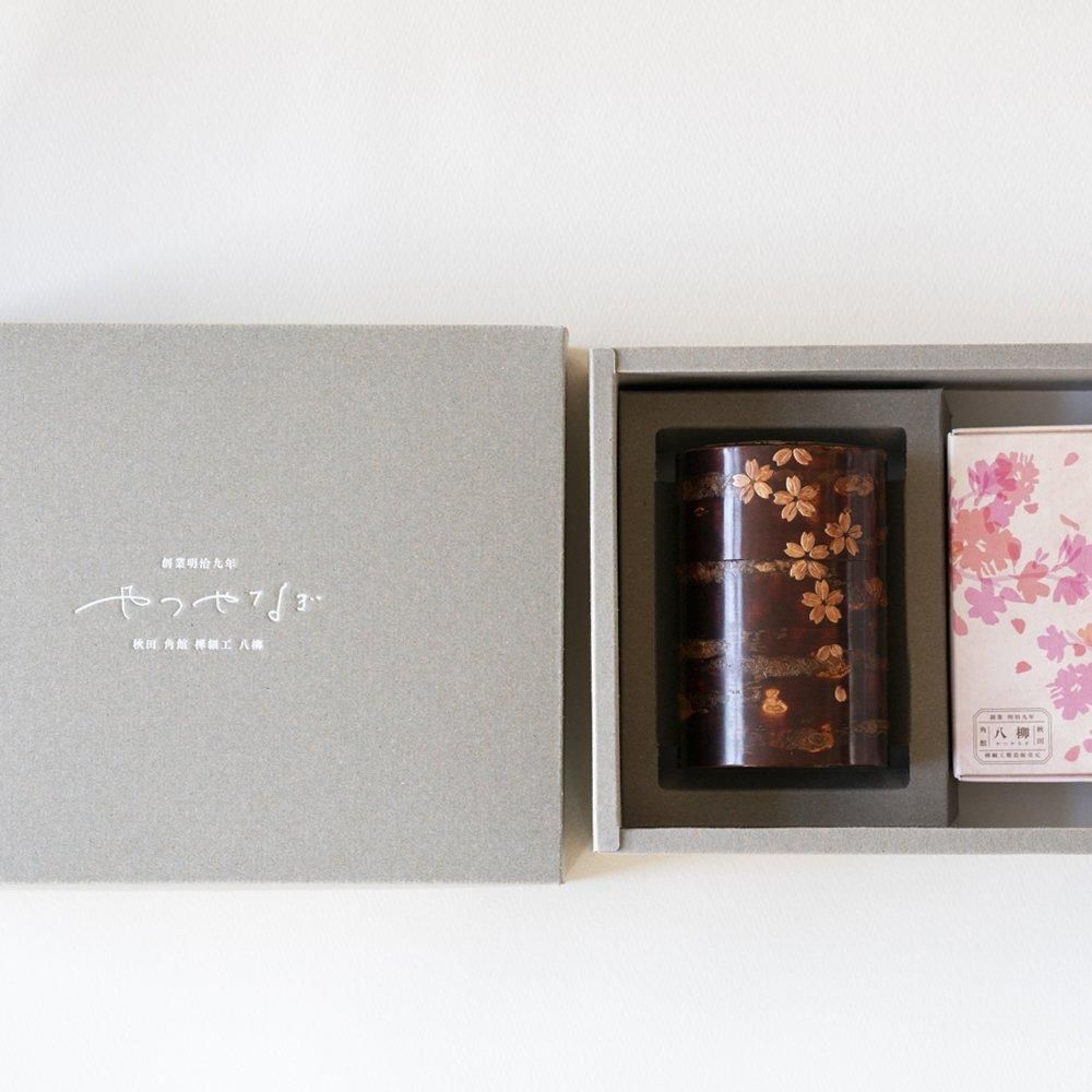 高級茶セット(未開封) 桜皮桜模様 茶筒セット – 漆器 高翆