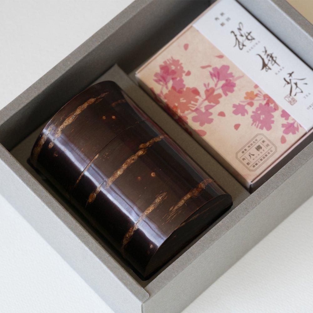 桜樺茶ギフトセット｜総皮茶筒 大 無地皮｜角館 樺細工 製造販売