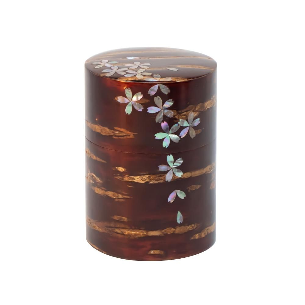 霜降皮 桜皮茶櫃 茶箱 樺細工 霜降り皮 美術品・アンティーク