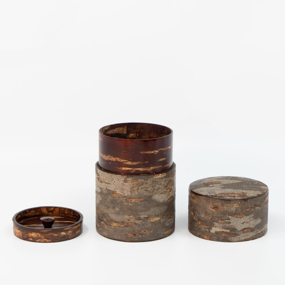 総皮茶筒 大 チラシ皮｜角館 樺細工 製造販売元 八柳