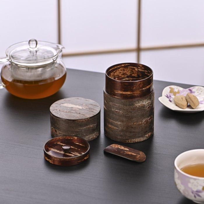 総皮茶筒 大 チラシ皮｜角館 樺細工 製造販売元 八柳