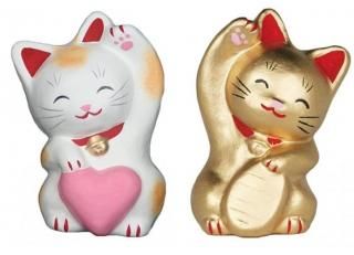 古い招き猫 土人形　三毛猫　希少品　アンティーク　縁起物　金運　恋愛運　ペア 717inV2ndiL._UF350,350_QL50_.jpg