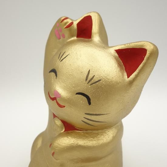 お金が舞い込む金の招き猫 - 島根の招き猫工房