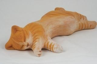 手びねり猫 晴れますように 高さ9㎝ 限定1個生産 土人形 誕生日