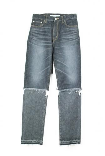 JOHN LAWRENCE SULLIVAN WASHED DENIM LAYERED PANTS ジョン