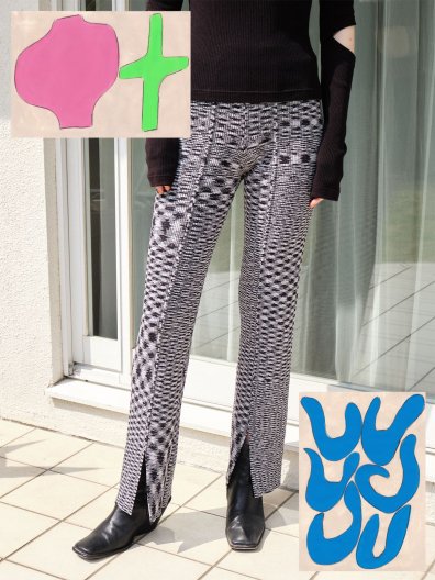 <img class='new_mark_img1' src='https://img.shop-pro.jp/img/new/icons16.gif' style='border:none;display:inline;margin:0px;padding:0px;width:auto;' />SODUK slit knit trousers ɡ åȥ˥å ȥ饦