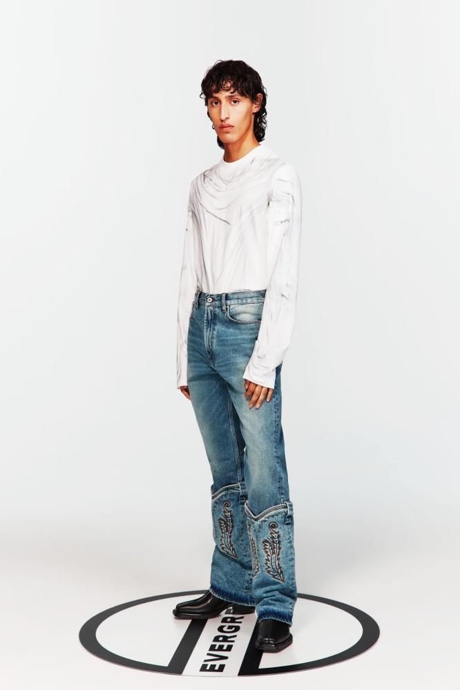 Y/PROJECT EVERGREEN MINI COWBOY CUFF JEANS ワイプロジェクト