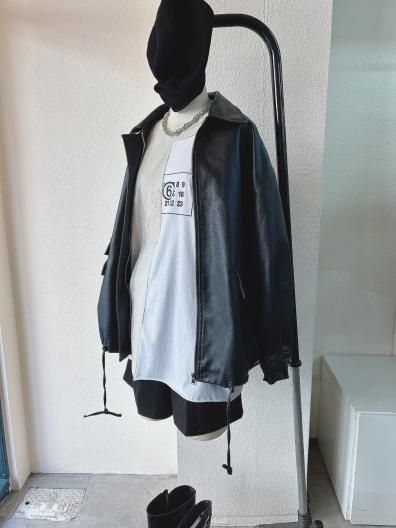 AR Vegan leather oversized blouson  쥶 㥱å