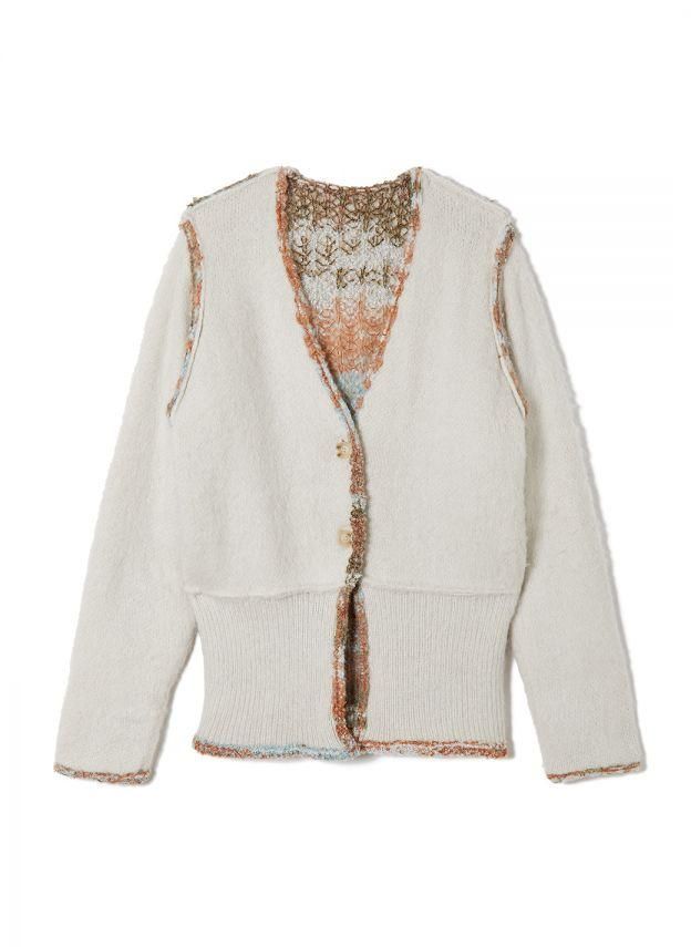 PERVERZE Double Face V Neck Knit Cardigan パーバーズ ダブル PERVERZE Double Face V Neck Knit Cardigan パーバーズ ダブル