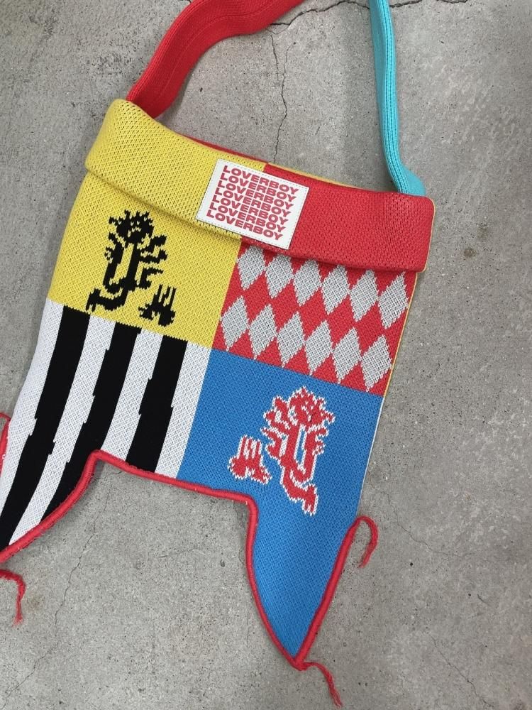 CHARLES JEFFREY LOVERBOY タータンチェック ロープバッグ CHARLES JEFFREY LOVERBOY KNITTED BAG チャールズ ジェフリー